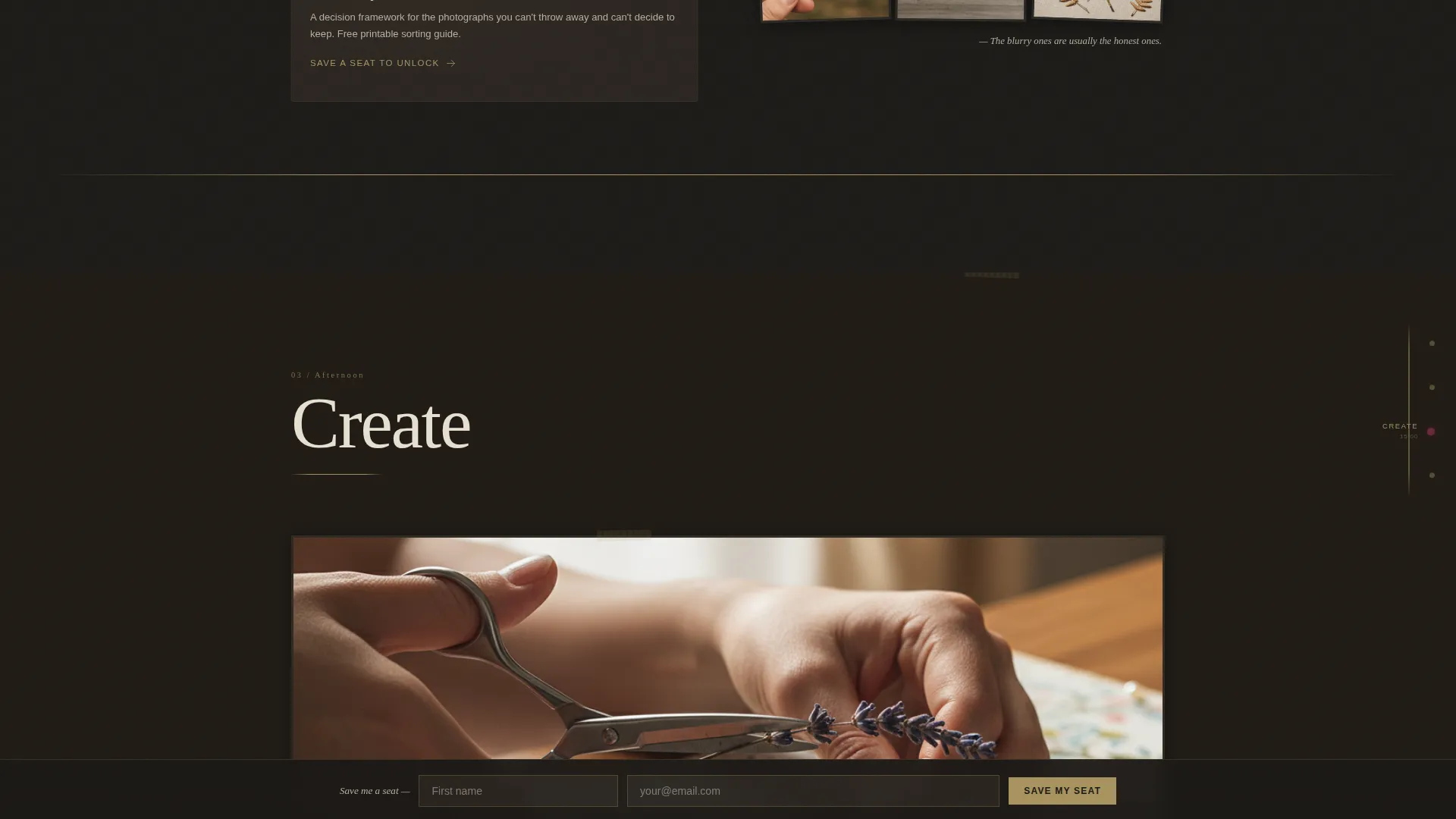 Scrapbooking & Memory Keeping Content Pre-Launch Website Template
