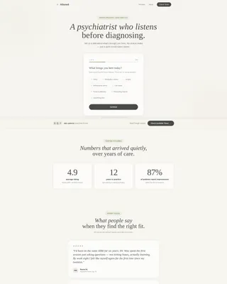 Psychiatrist Specialist Booking Website Template