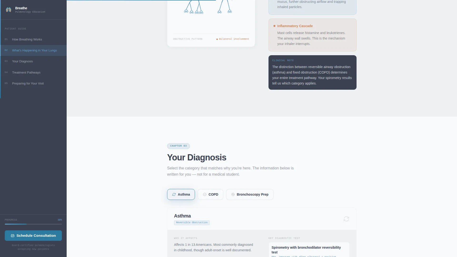 Pulmonologist Booking Website Template