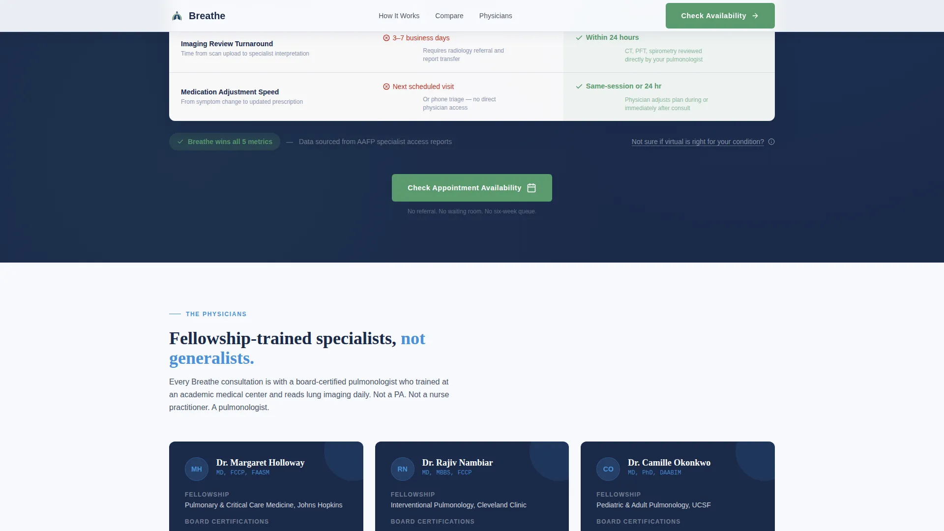 Pulmonologist Booking Website Template