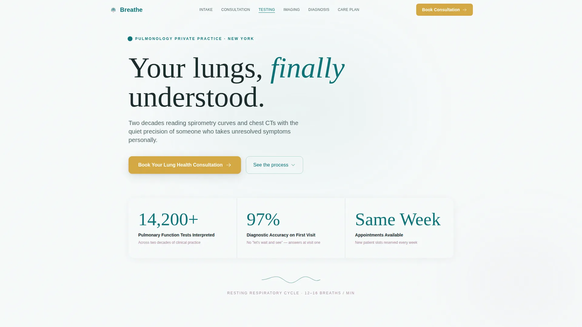 Pulmonology Medicine Specialist Booking Website Template