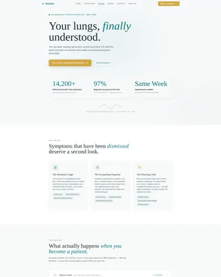 Pulmonology Medicine Specialist Booking Website Template