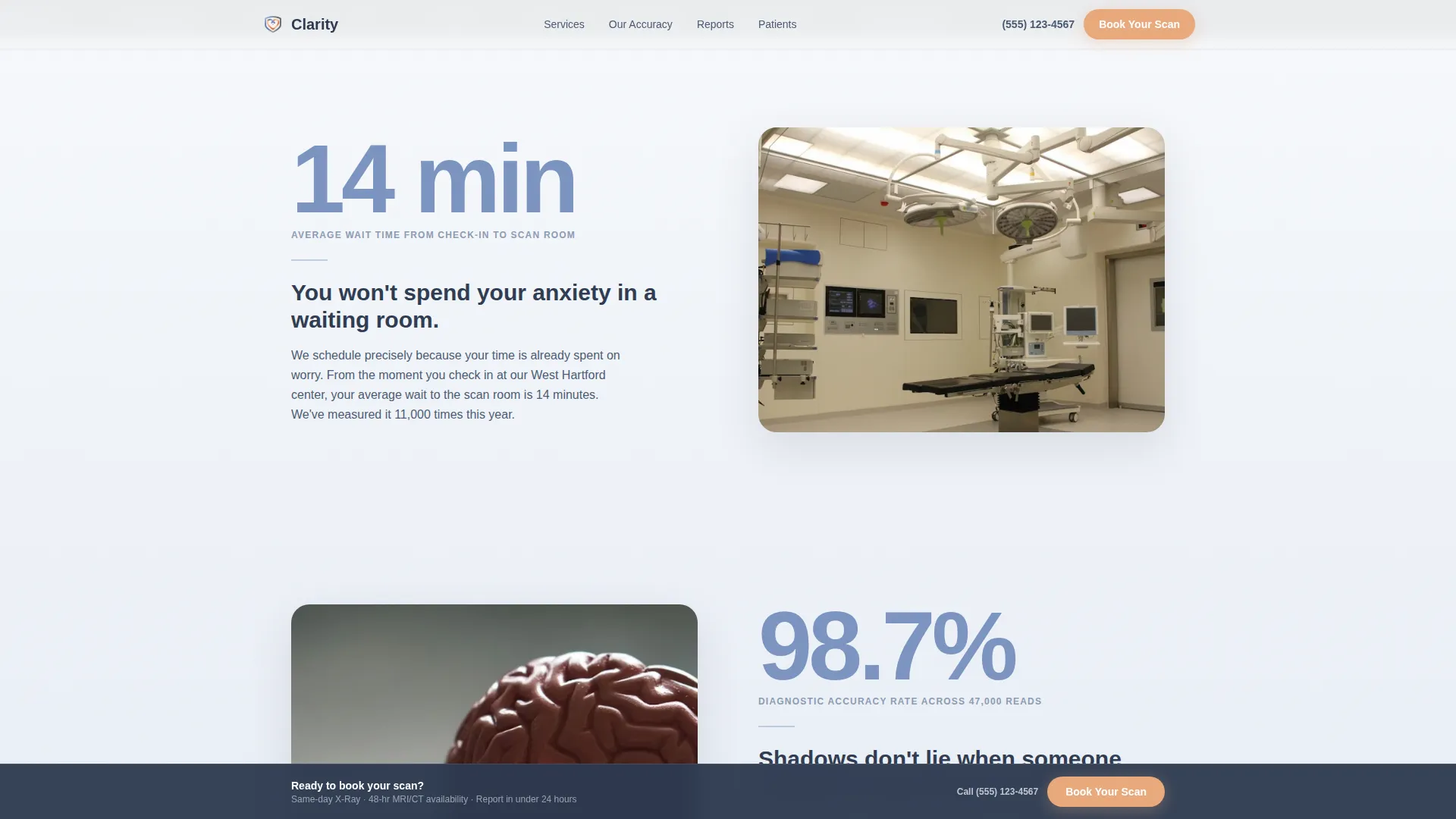 Radiologist Advanced Booking Website Template