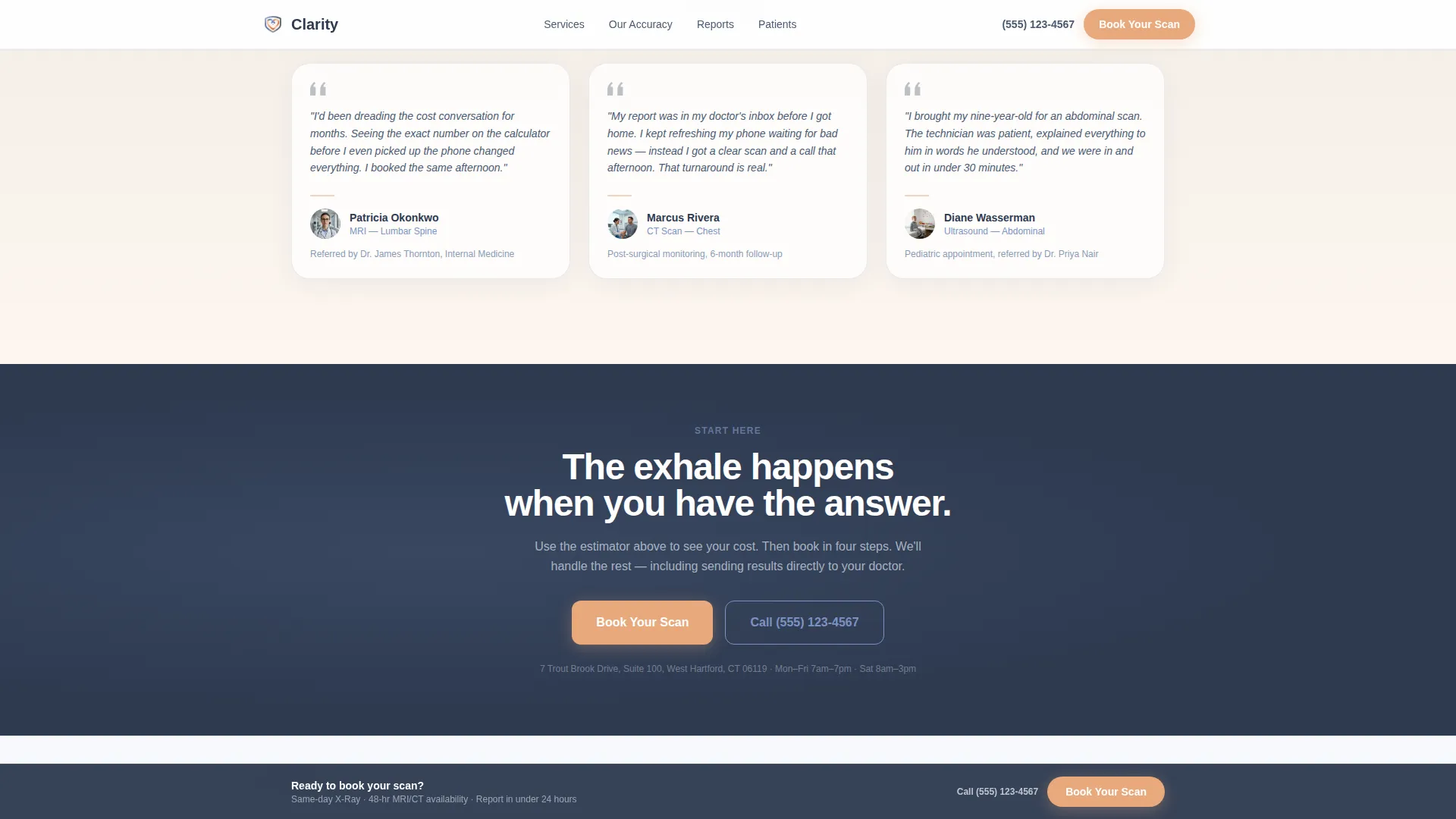 Radiologist Advanced Booking Website Template