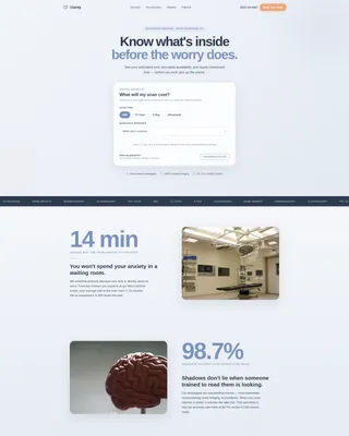 Radiologist Advanced Booking Website Template