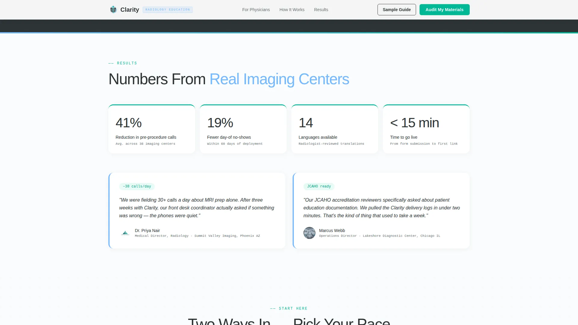 Radiologist Comparison Website Template