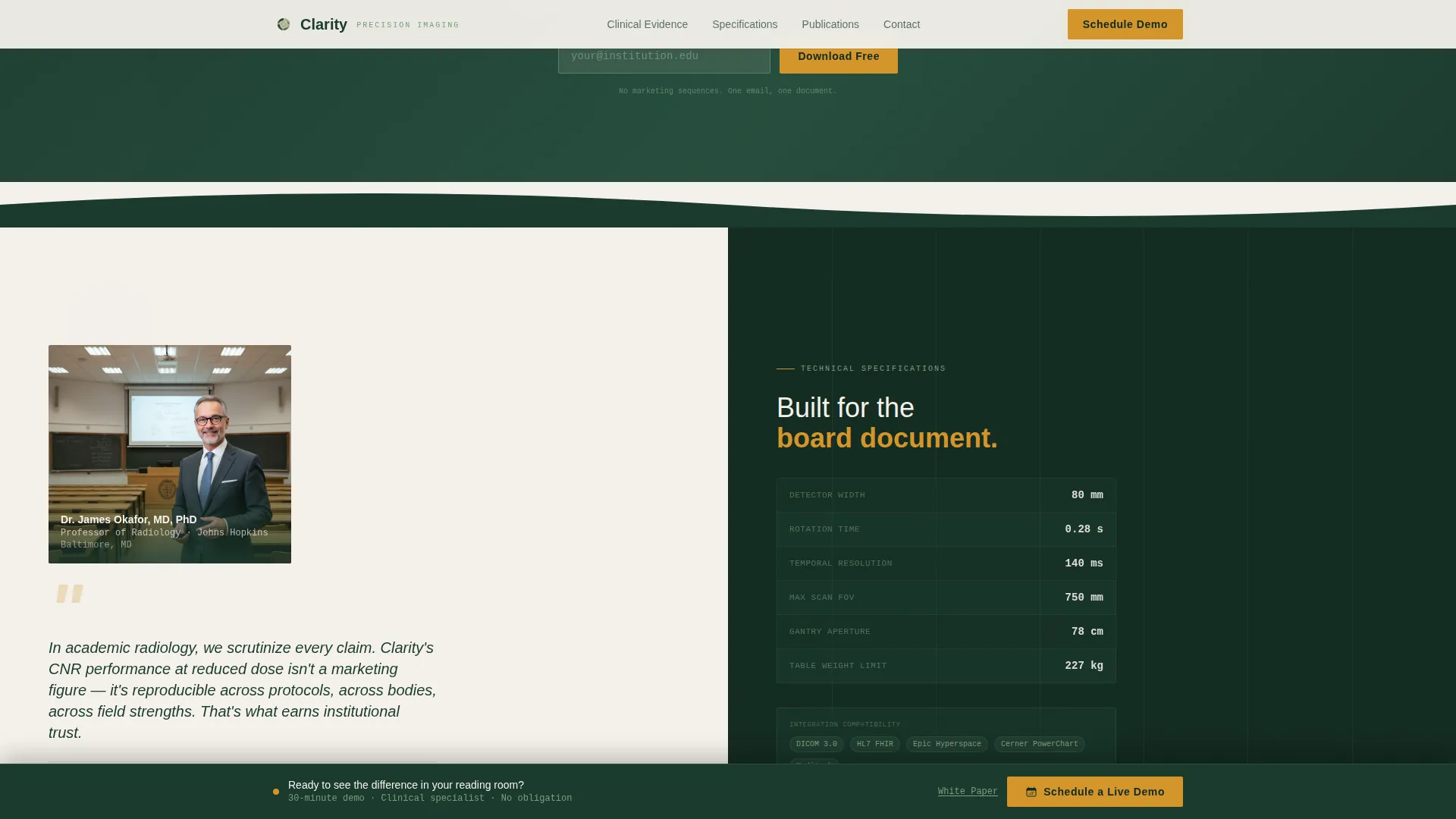 Radiology Medicine Booking Website Template