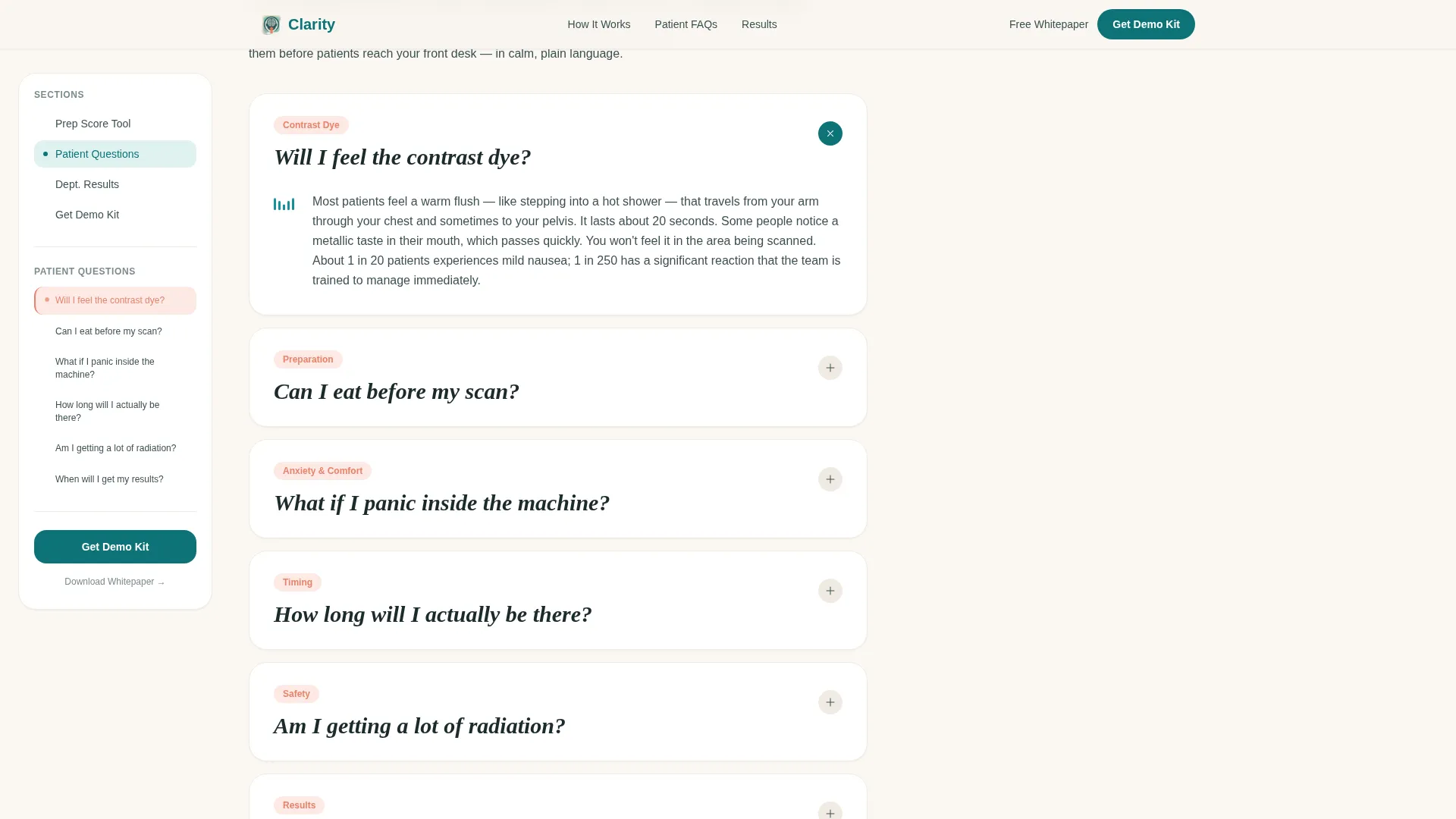 Radiology Medicine FAQ Website Template