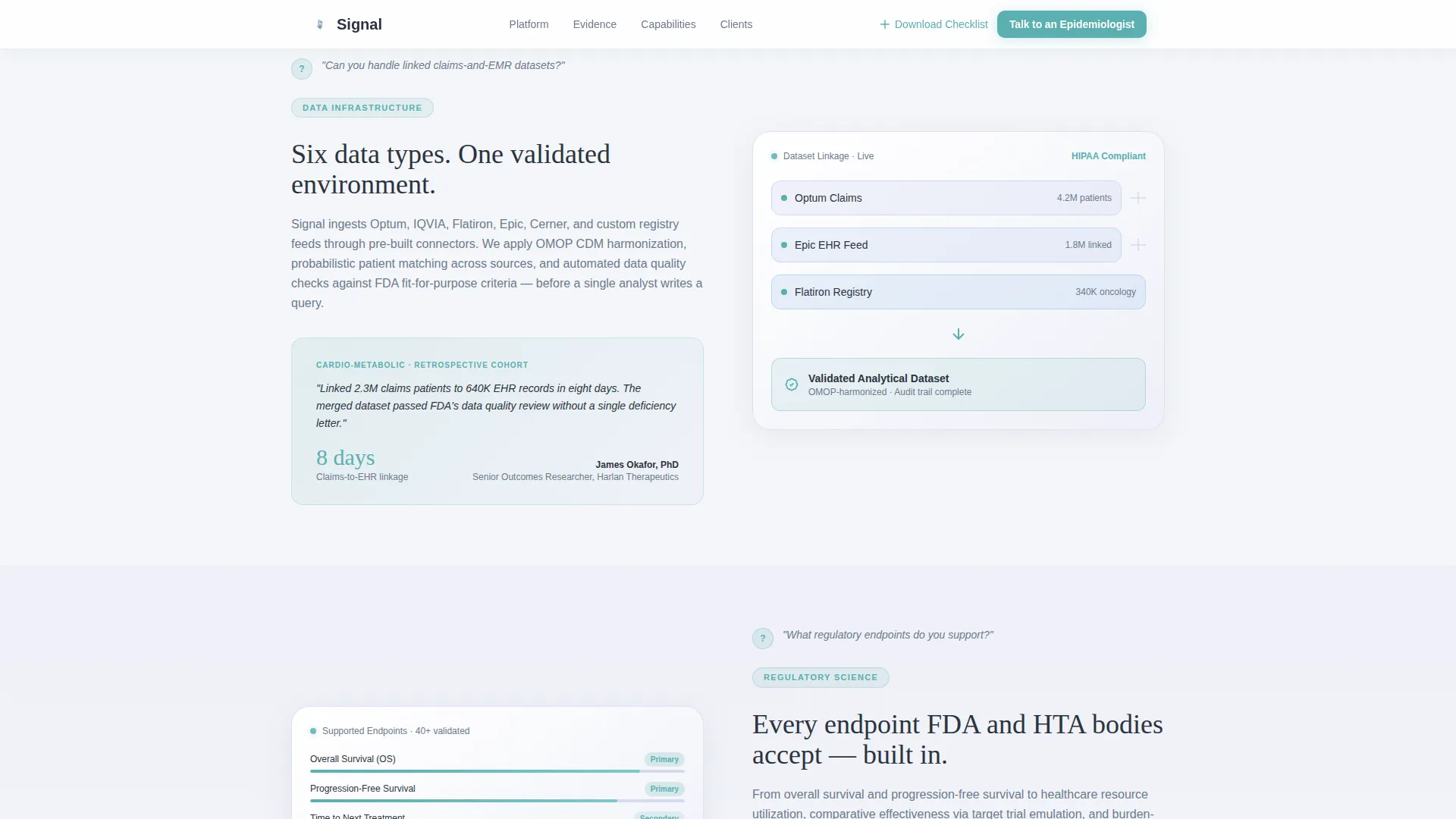 Real-World Evidence Landing Page Template