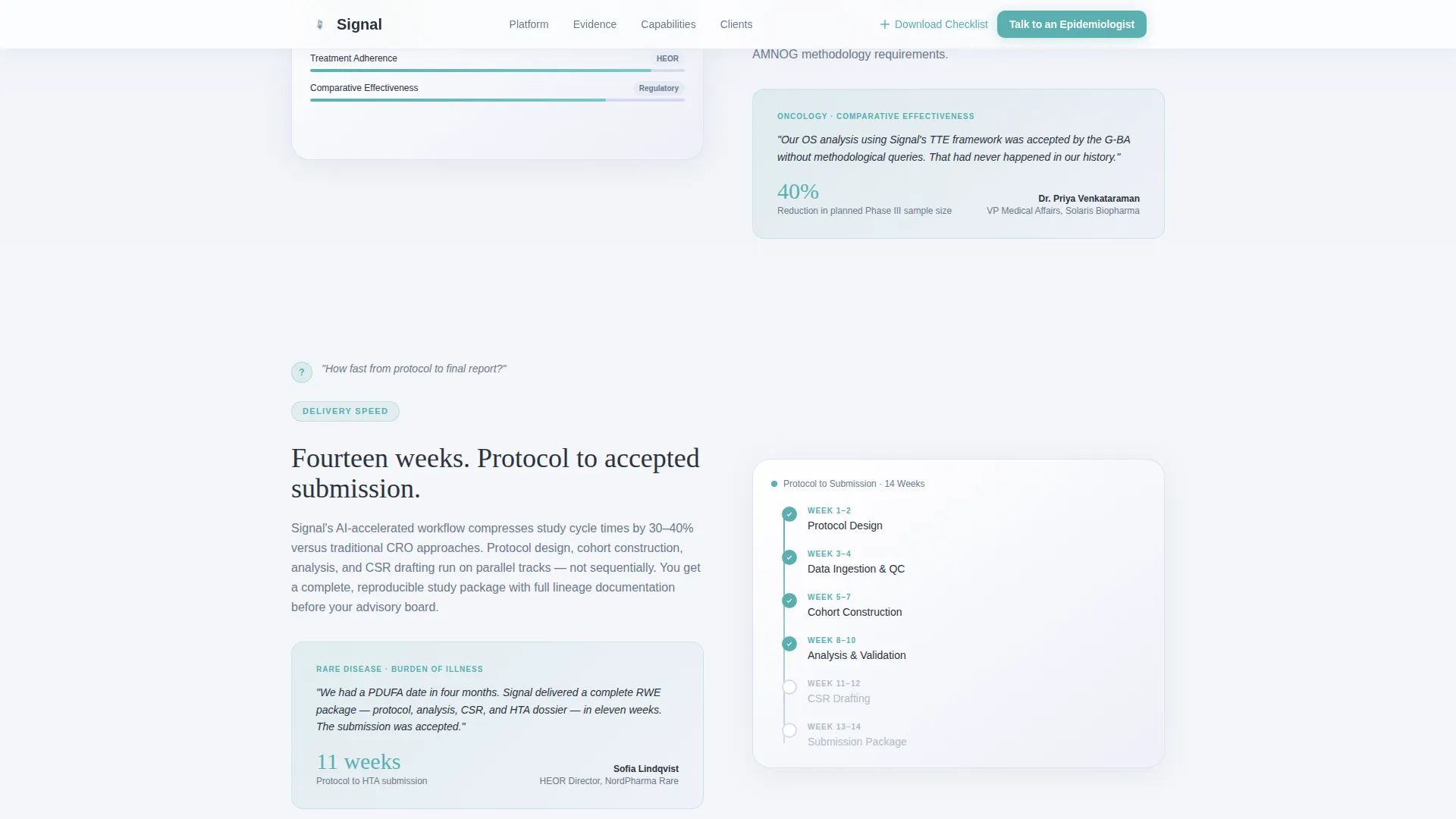 Real-World Evidence Landing Page Template
