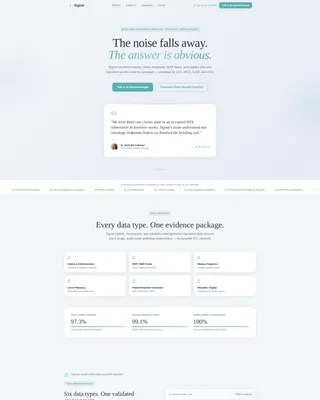 Real-World Evidence Landing Page Template