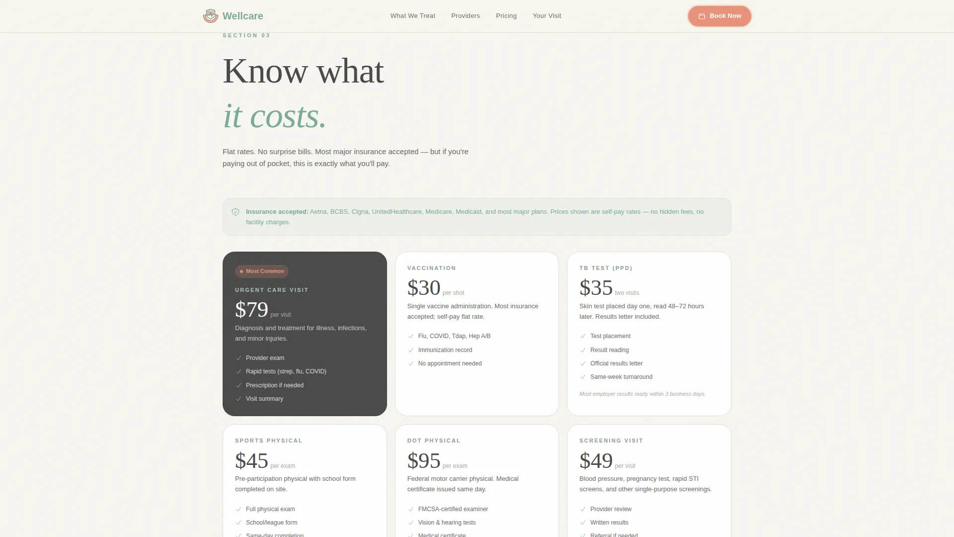 Urgent Care & Walk-In Booking Website Template