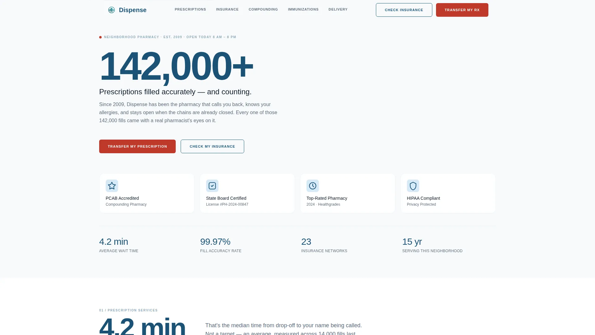 Pharmacy & Drugstore Professional Website Template
