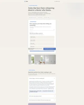 Rheumatologist Practice Website Template with Symptom Estimator