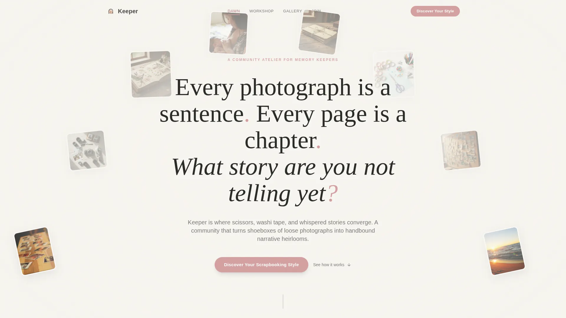 Scrapbooking & Memory Keeping Content Professional Website Template