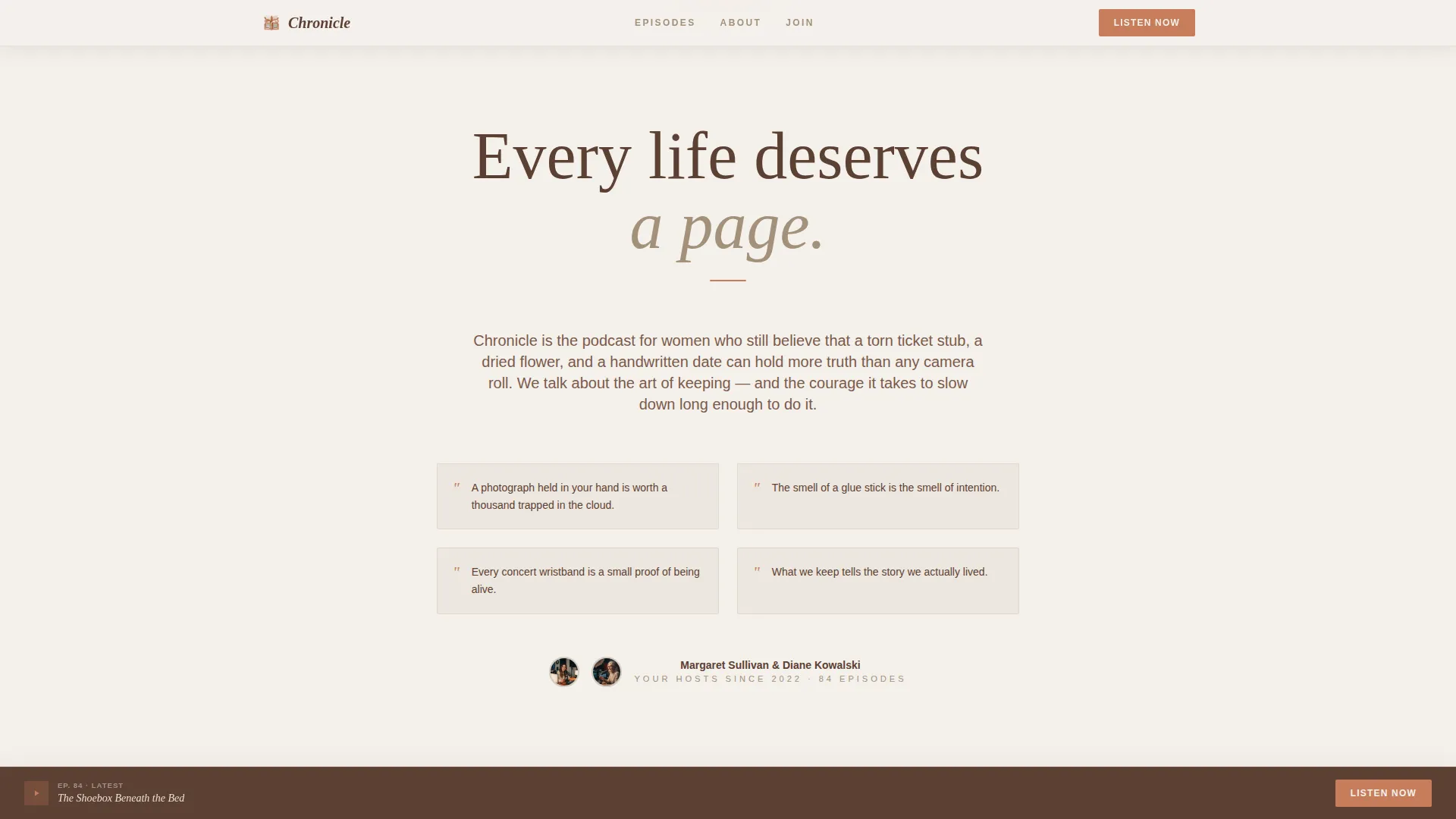 Scrapbooking & Memory Keeping Content Specialist Blog Website Template