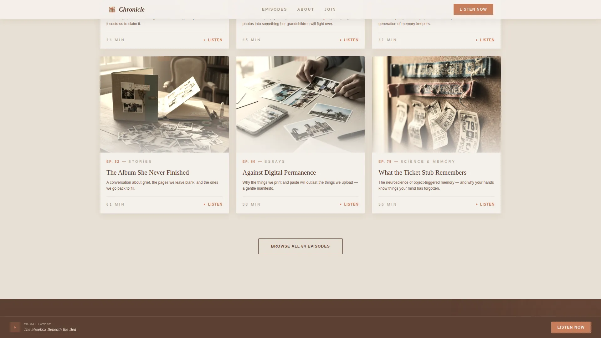 Scrapbooking & Memory Keeping Content Specialist Blog Website Template