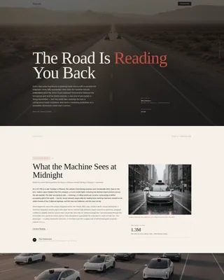 Auto & Mobility Blog Portfolio & Case Study Website Template