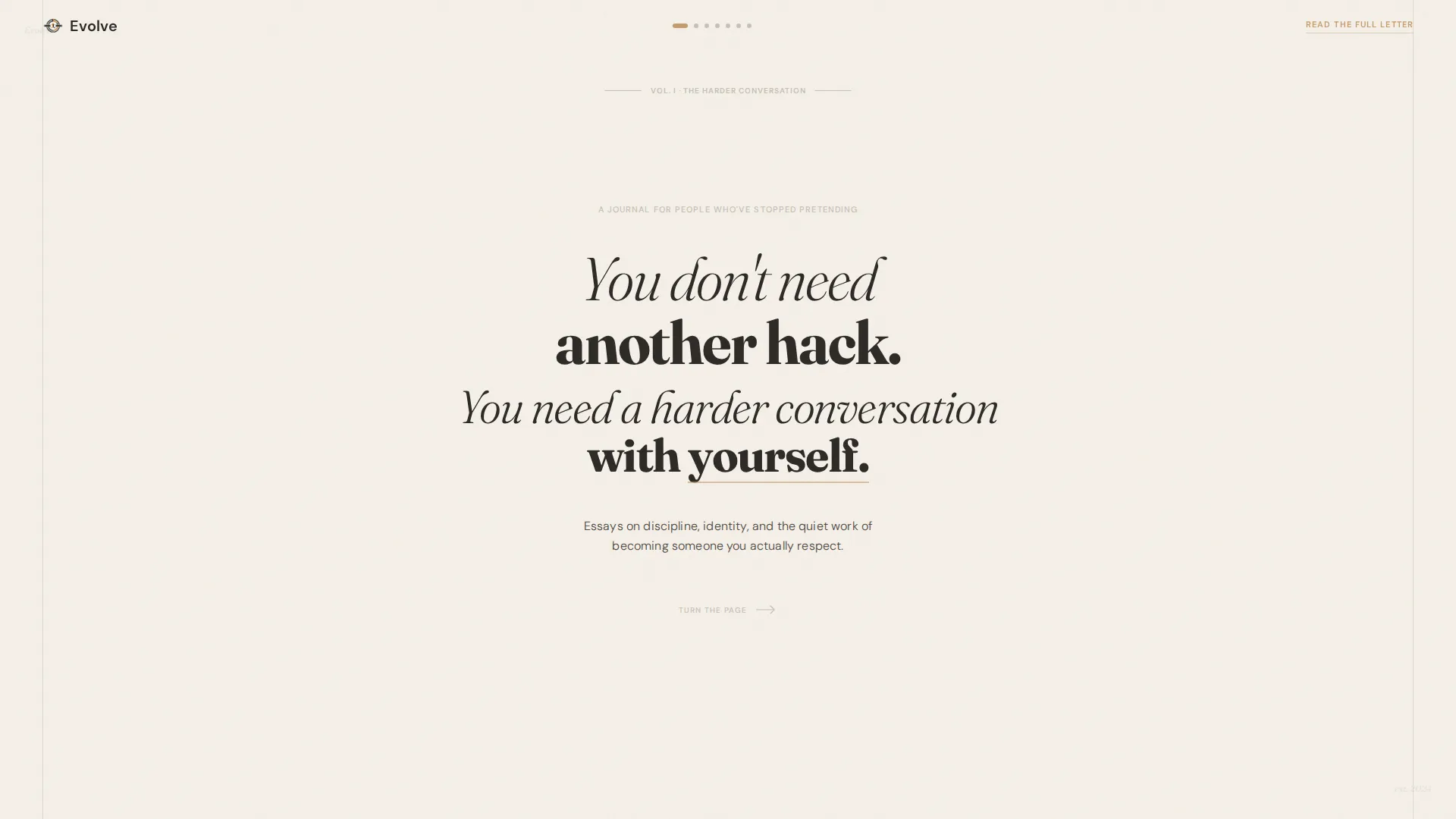 Self-Improvement Blog Landing Page Template