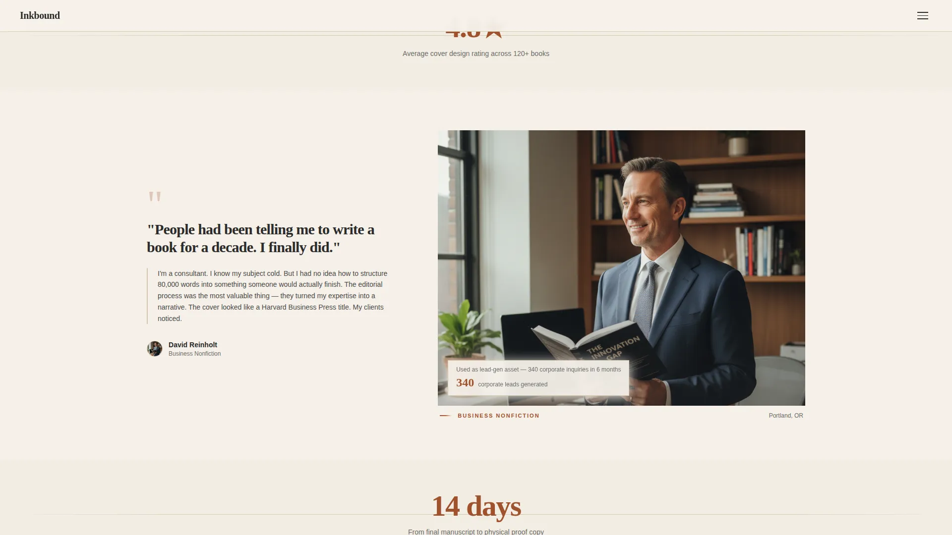 Book Author & Publisher Professional Website Template