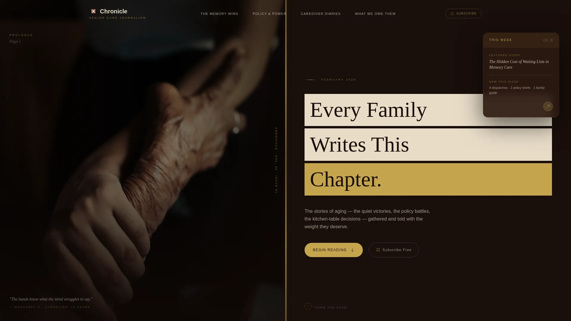 Senior Care Blog Landing Page Template