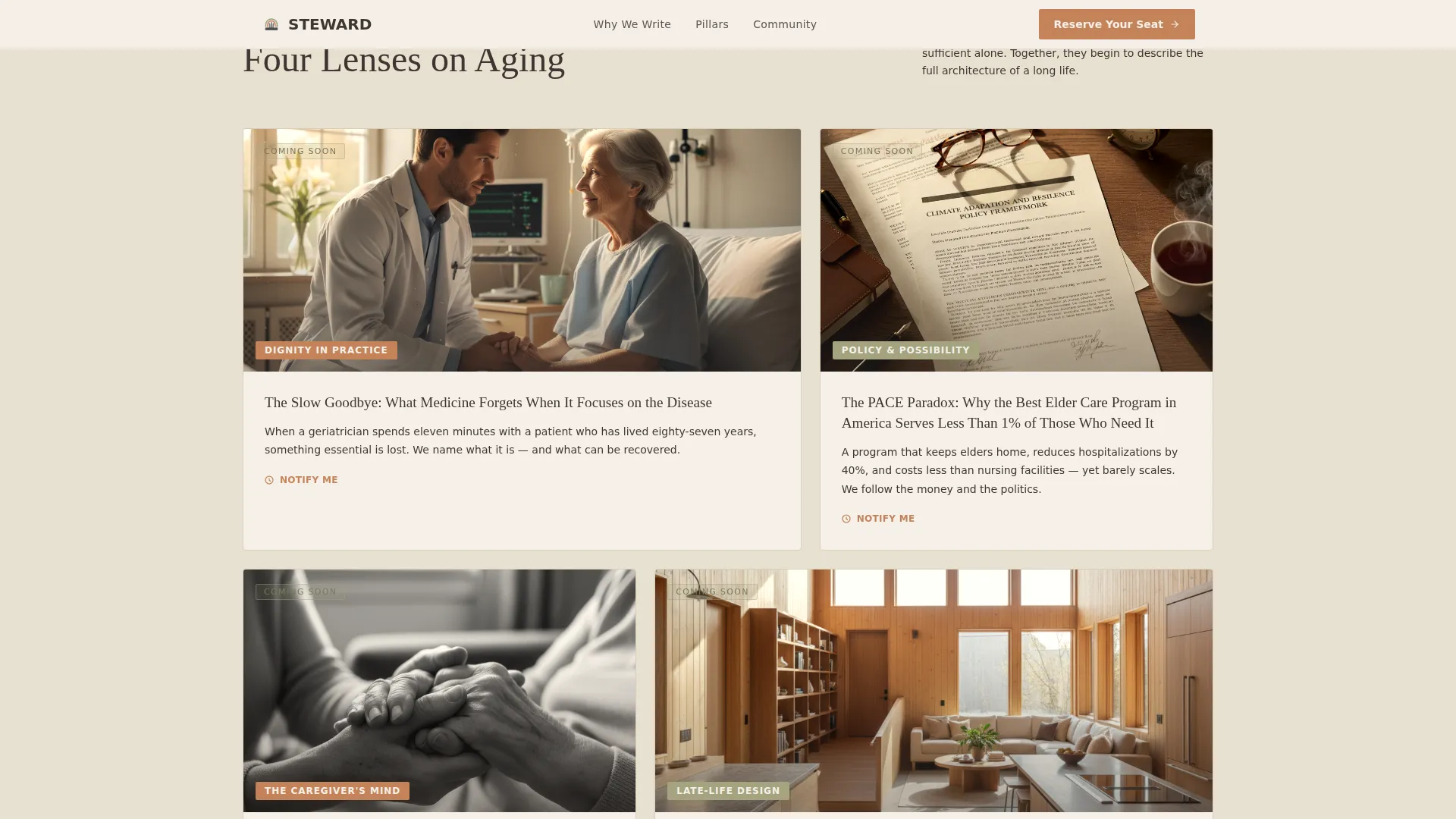 Senior Care Thought Leadership Blog Landing Page