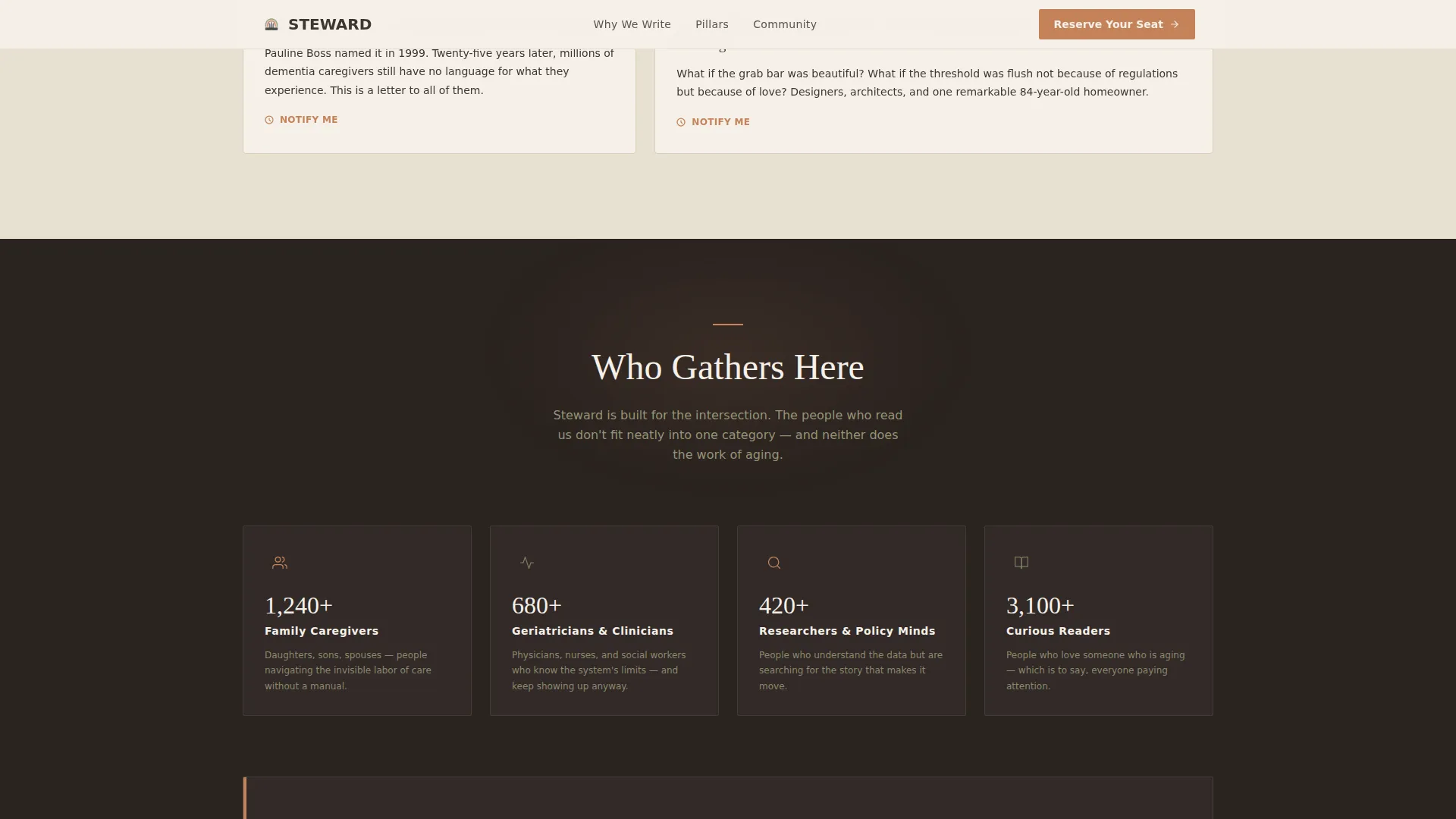 Senior Care Thought Leadership Blog Landing Page