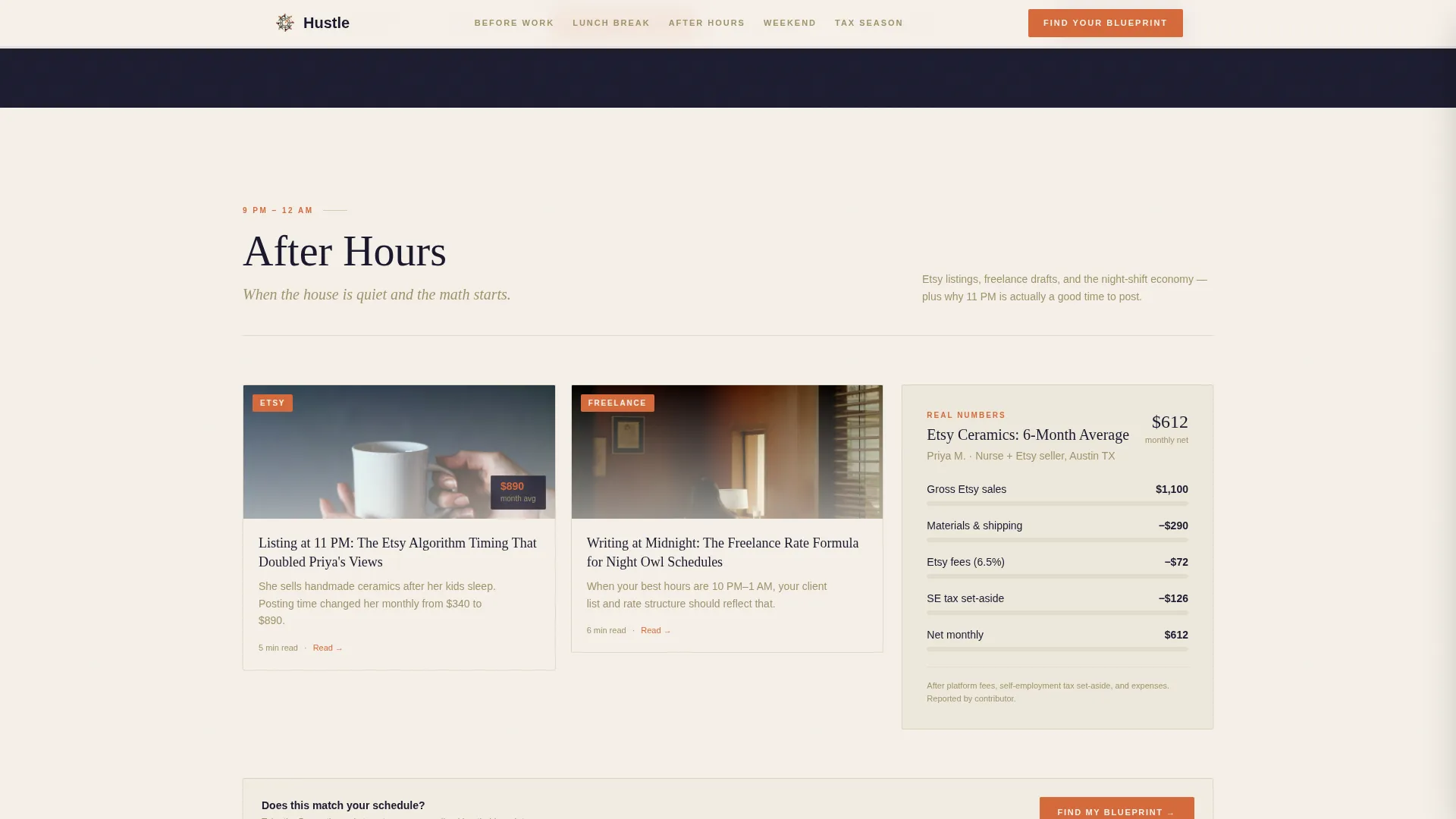 Side Hustle & Gig Economy Blog Landing Page Template