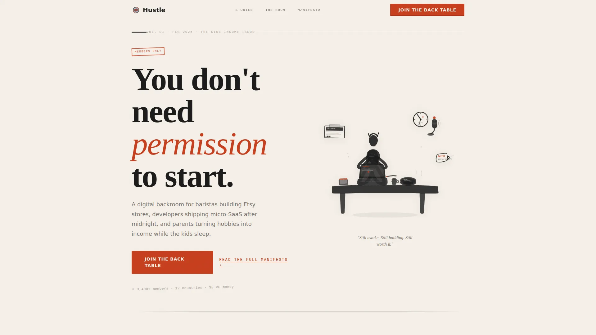 Bold Side Hustle Community Landing Page Template