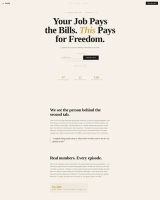 Side Hustle Podcast Waitlist Landing Page Template