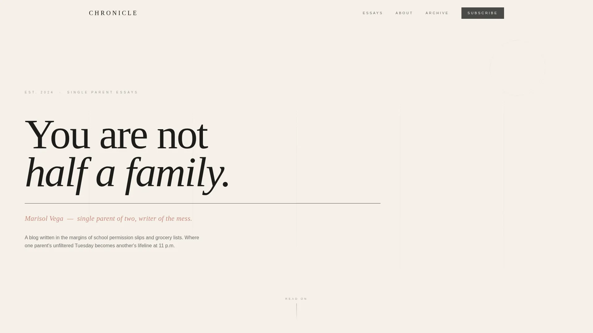 Parenting & Family Blog Blog Website Template