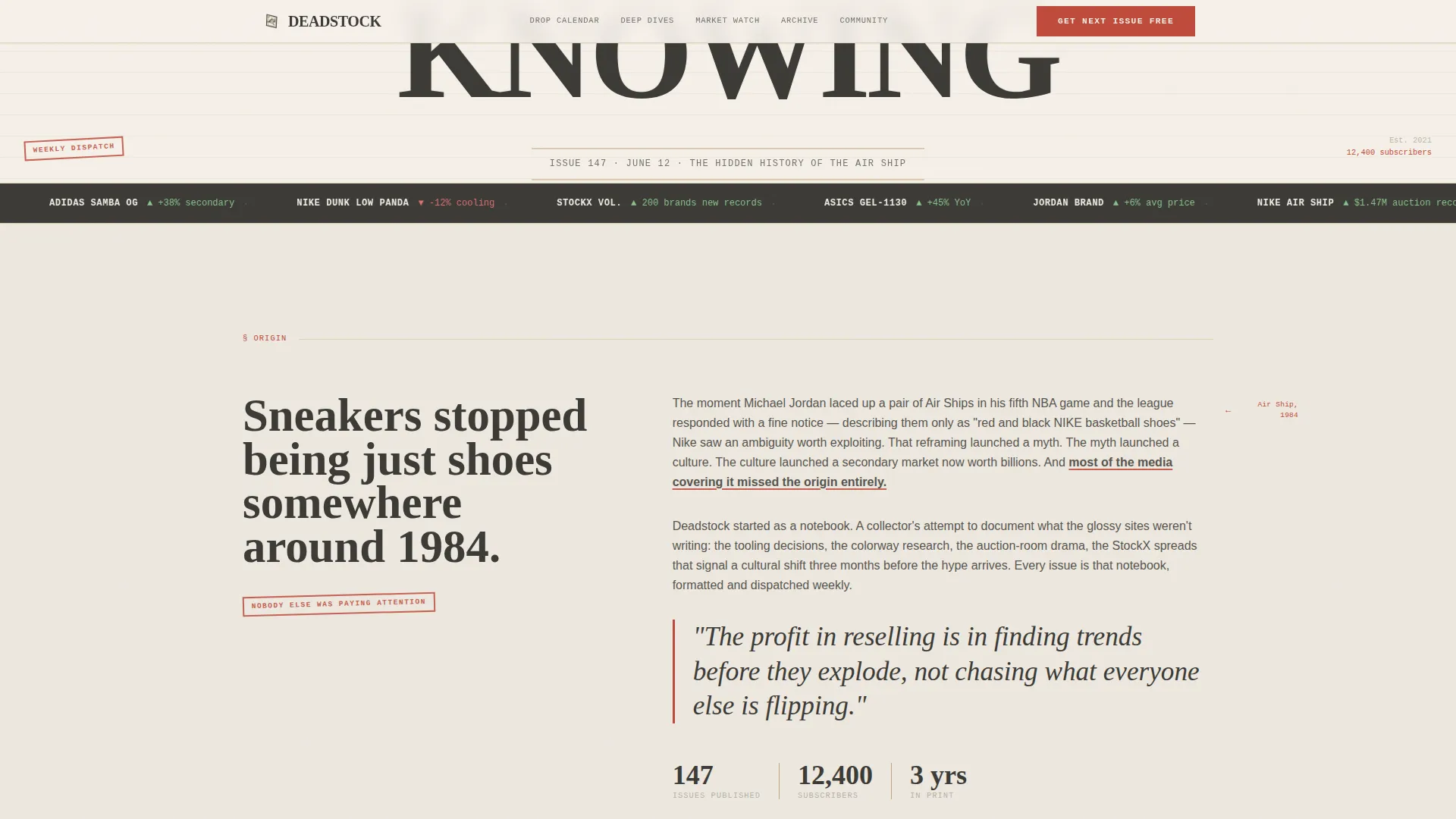 Sneaker Newsletter Landing Page Template
