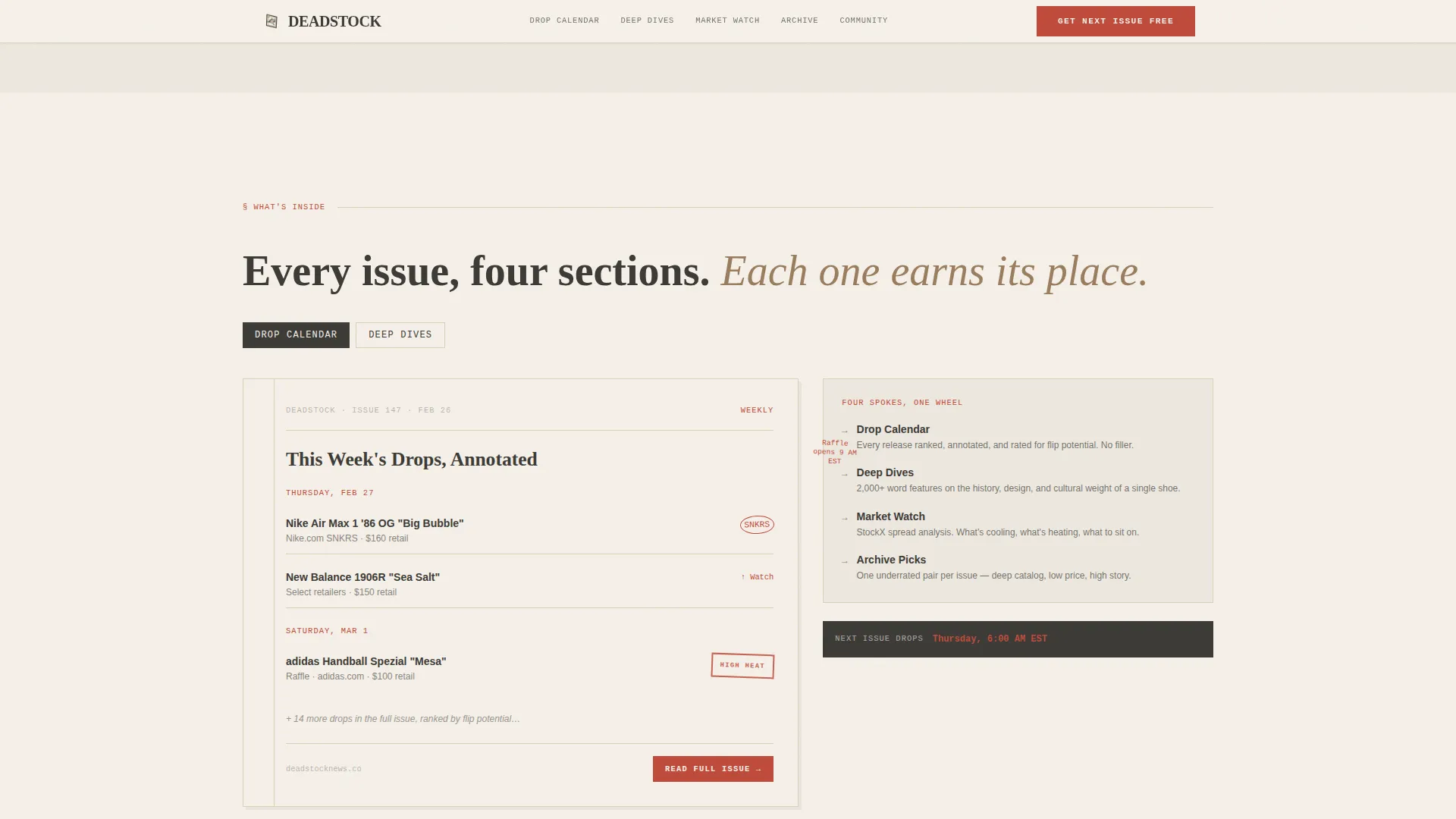 Sneaker Newsletter Landing Page Template