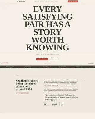 Sneaker Newsletter Landing Page Template