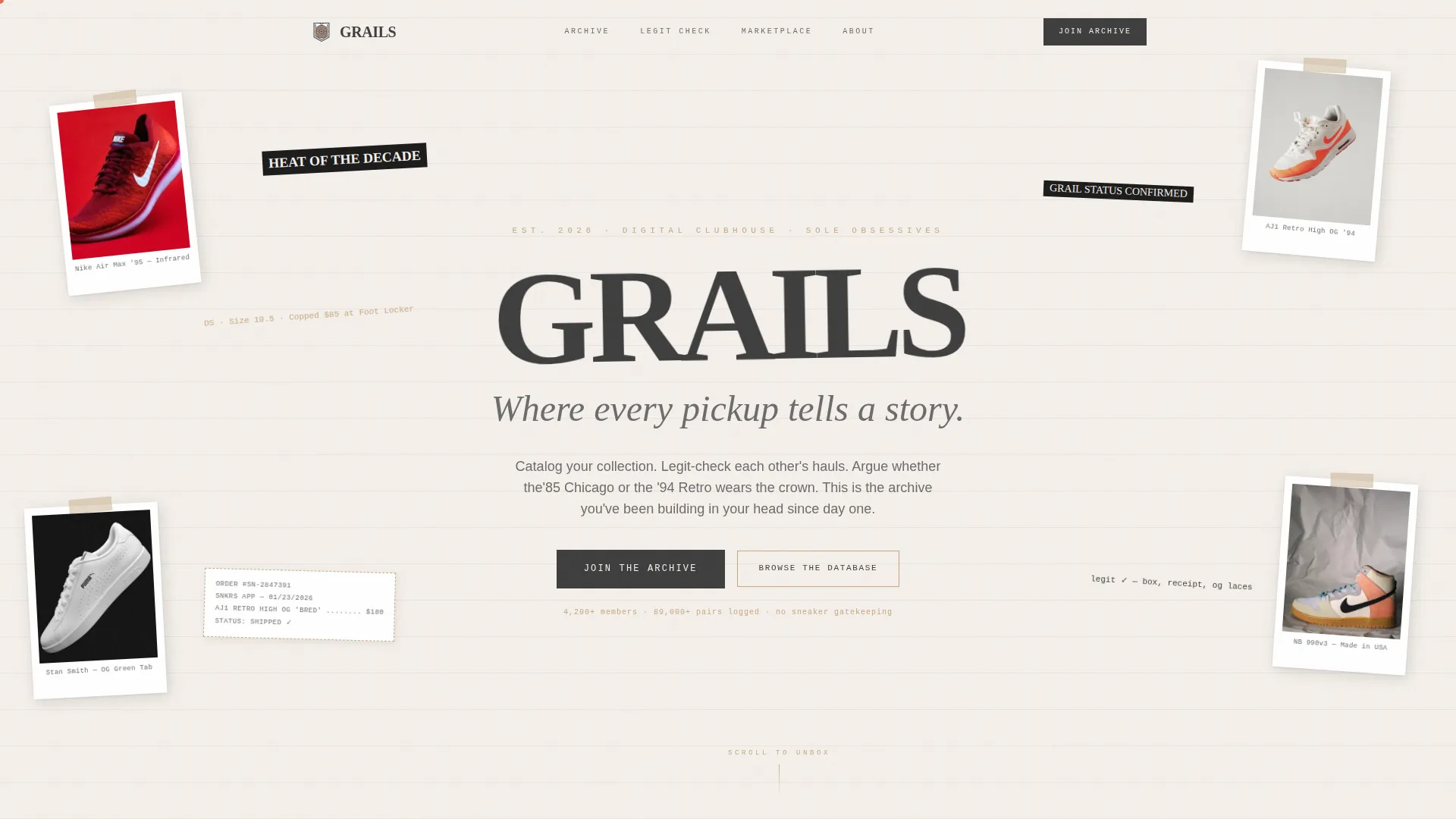 Bold Sneaker Community Landing Page Template