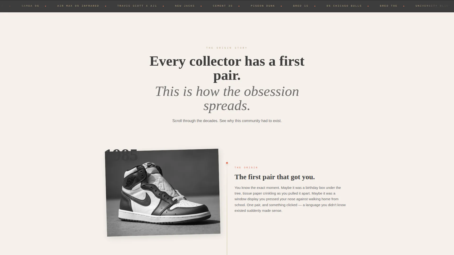 Bold Sneaker Community Landing Page Template