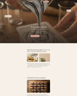 Artisan Soap Making Landing Page Template