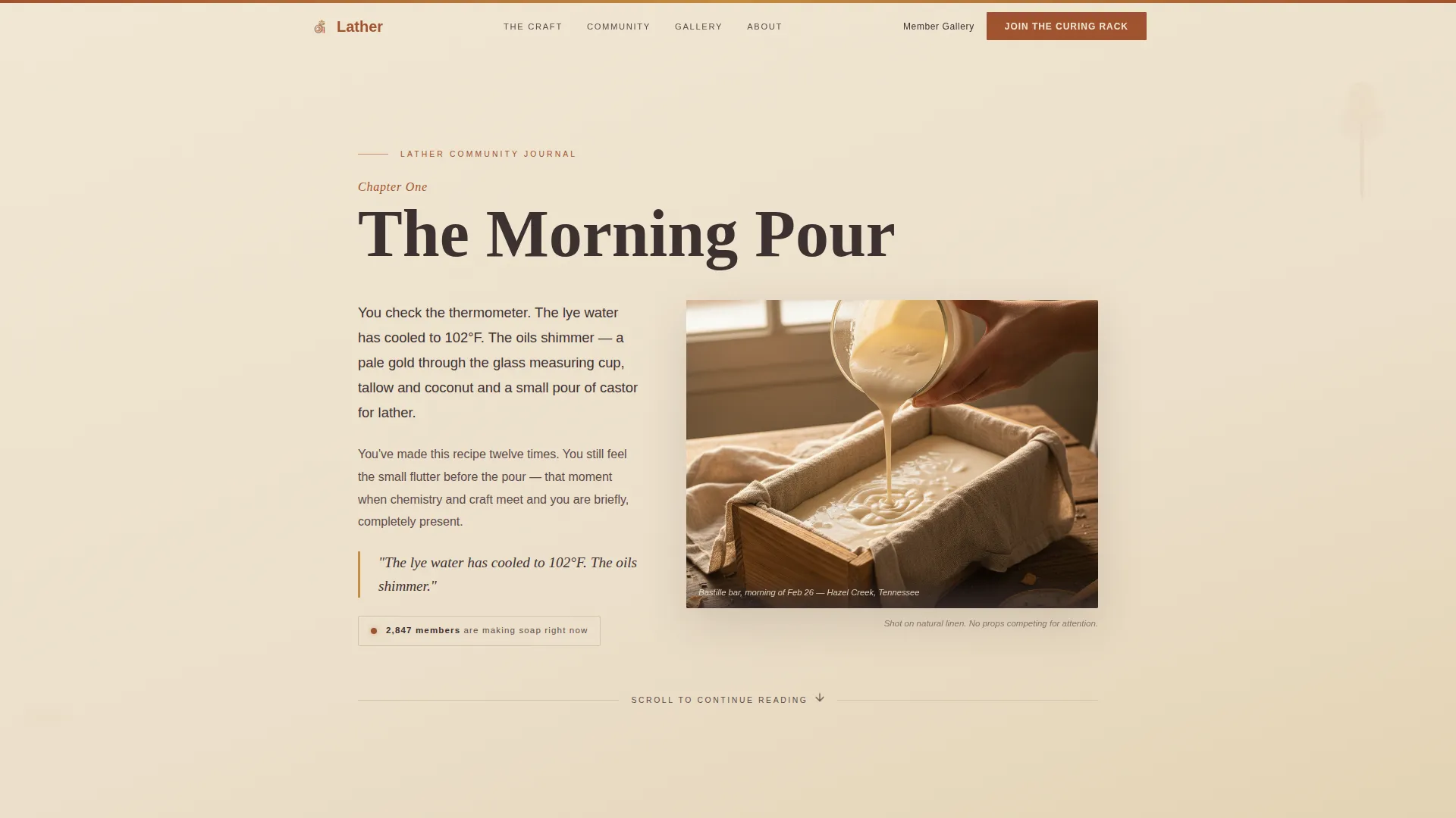 Artisan Craft Soap Landing Page Template