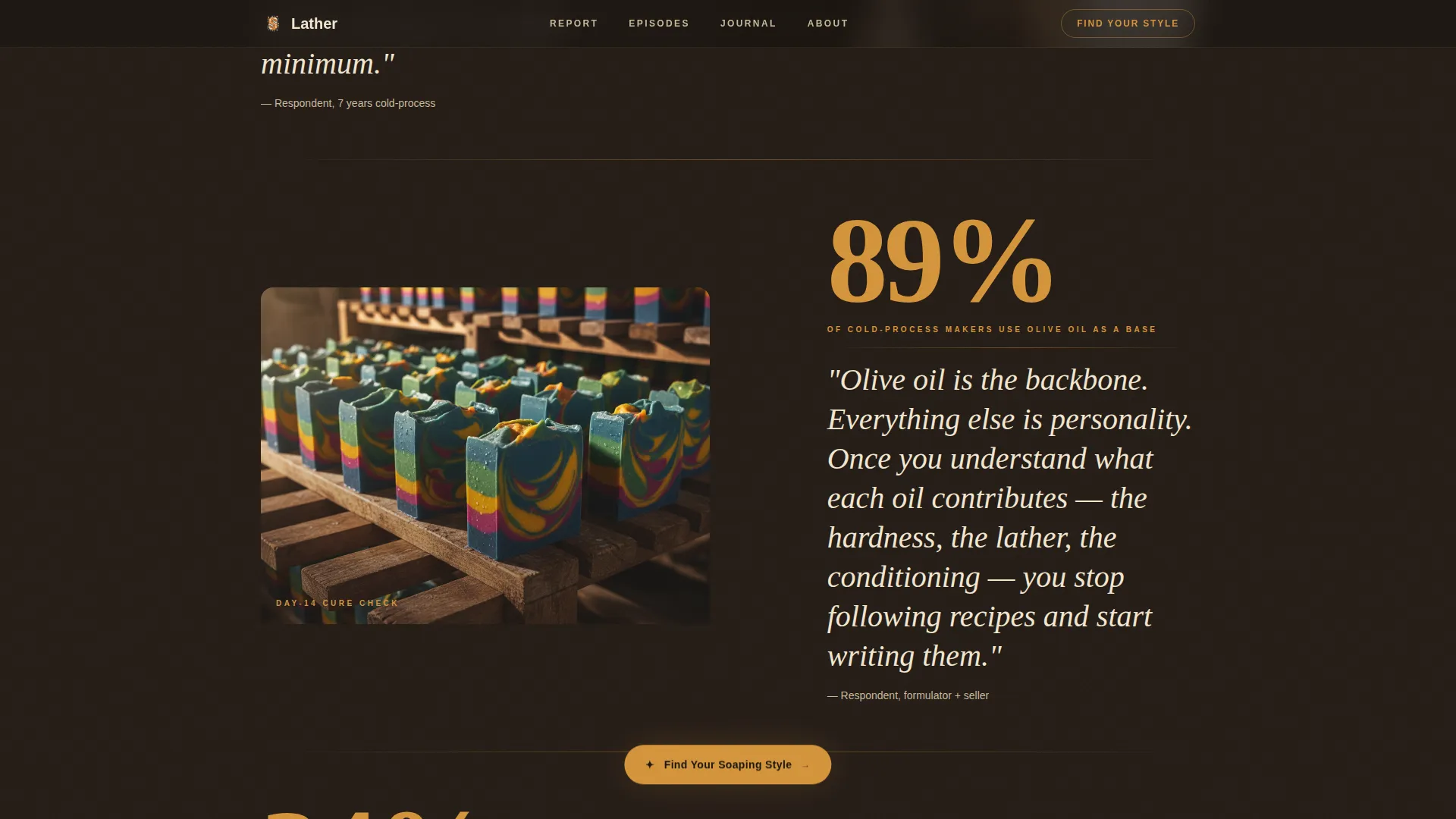 Artisan Soap Making Editorial Landing Page Template
