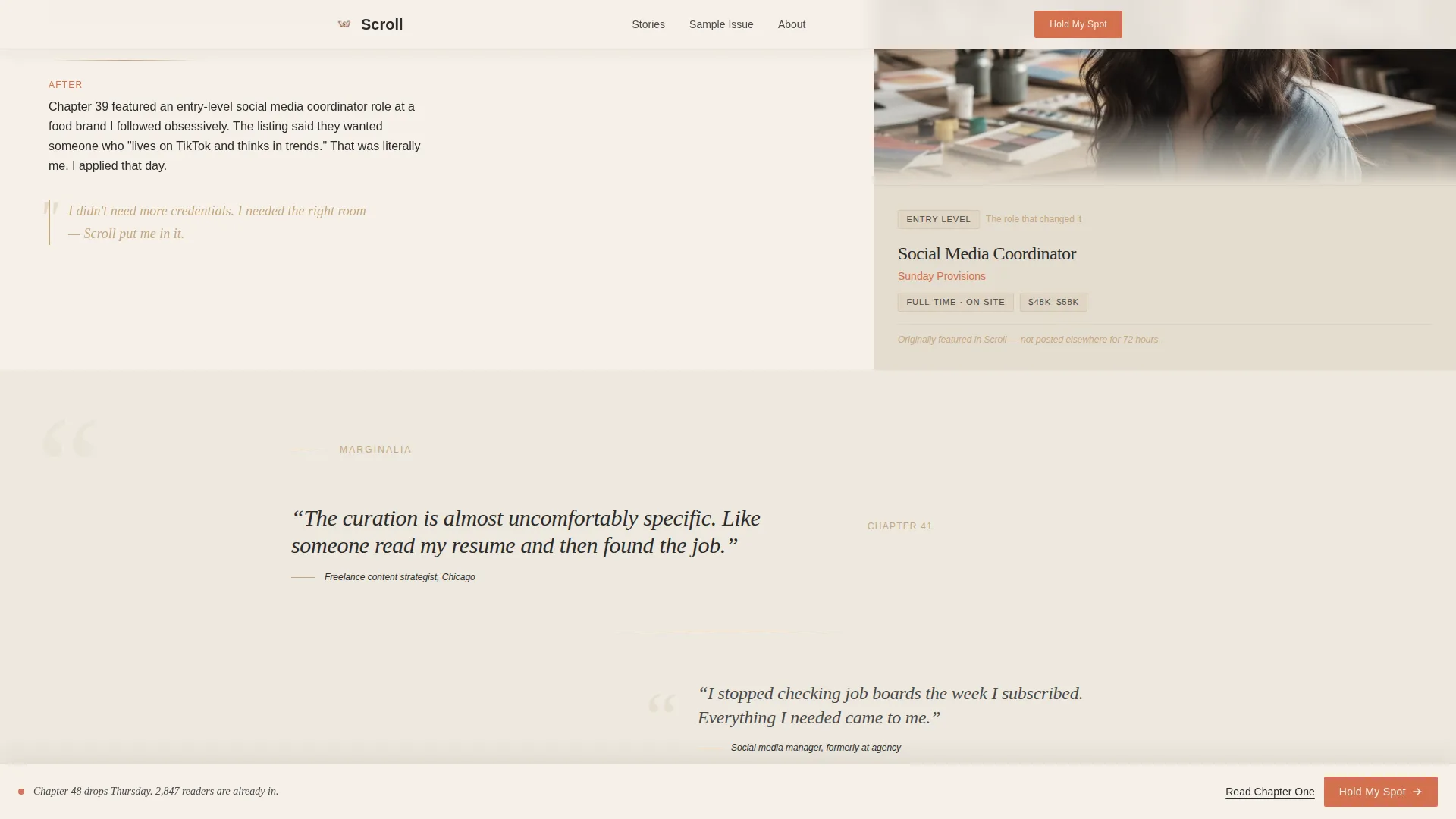 Social Media Marketing Newsletter Booking Website Template