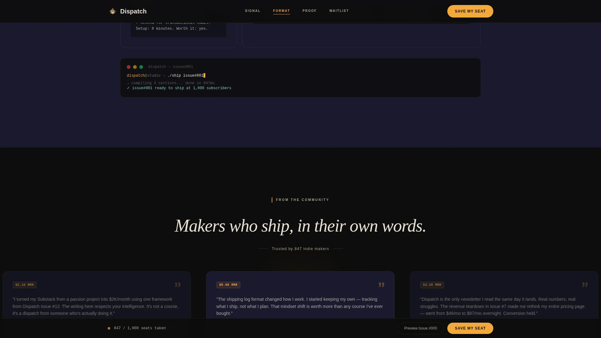 Solopreneur & Indie Maker Content Pre-Launch Website Template