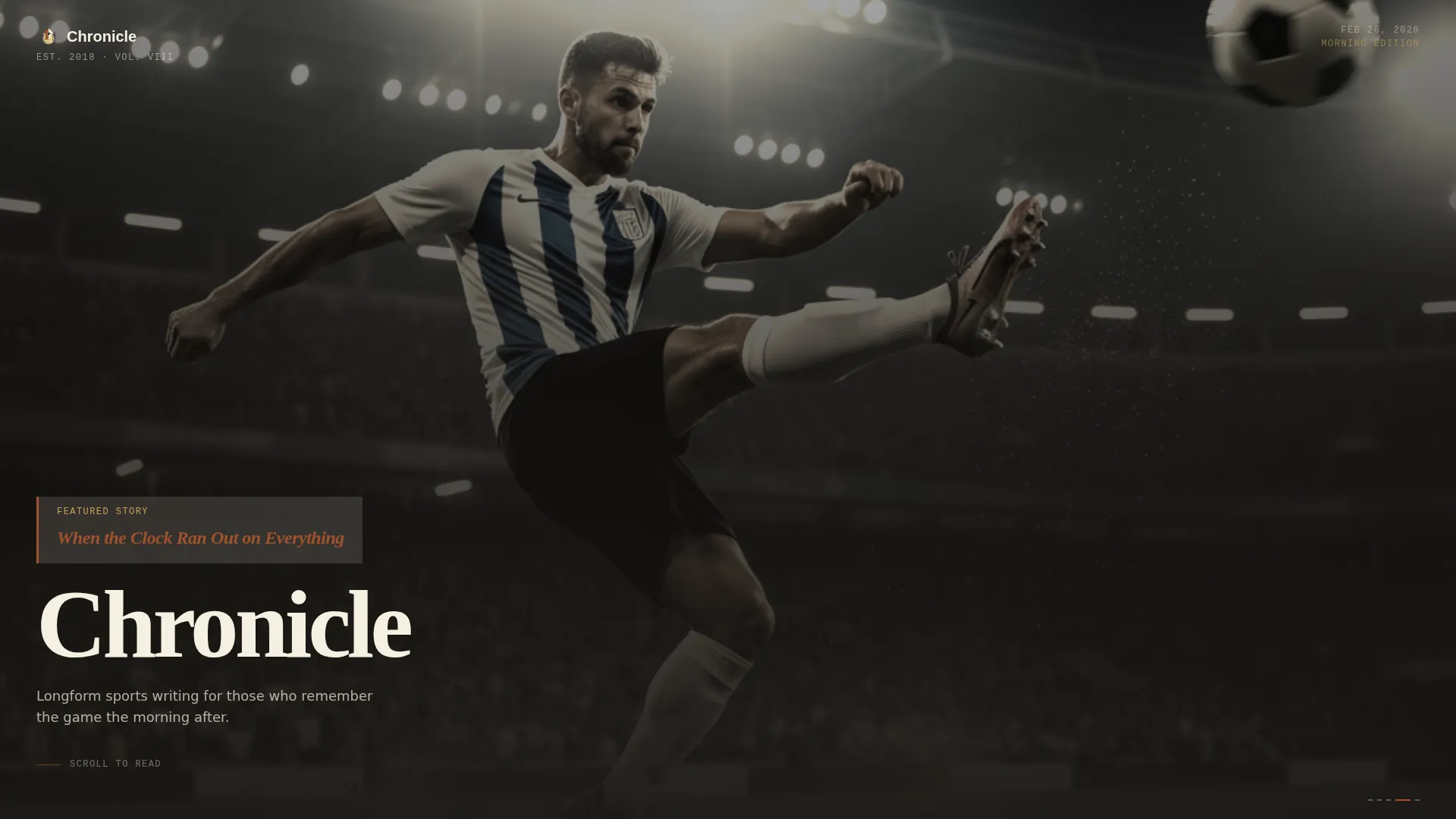 Sports Blog & Media Specialist Blog Website Template