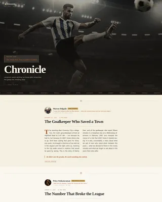 Sports Blog & Media Specialist Blog Website Template