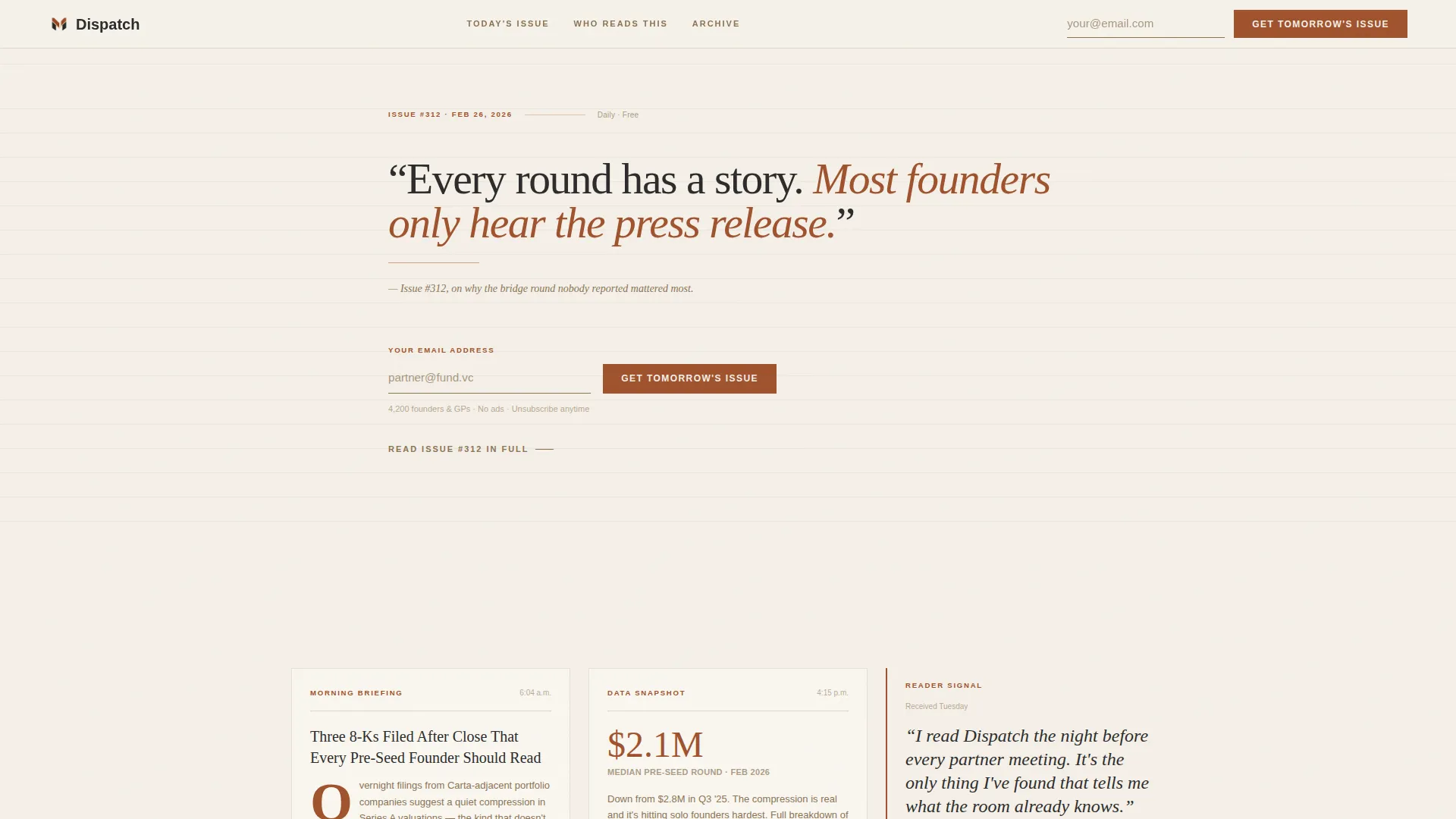 Startup Fundraising Newsletter Blog Website Template