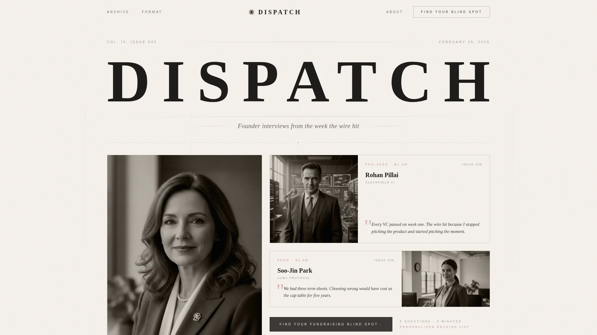 Startup Fundraising Newsletter Specialist Blog Website Template