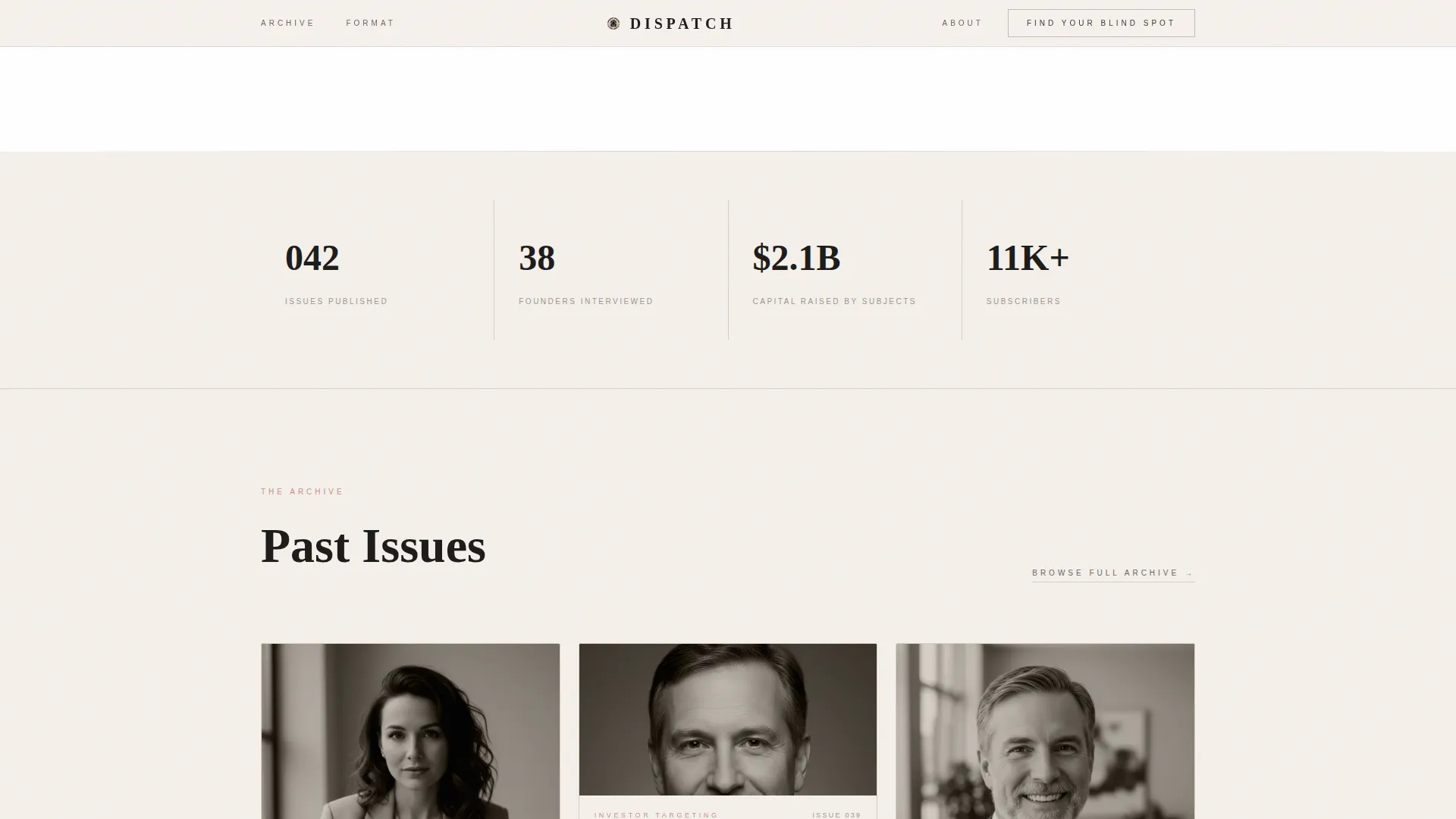 Startup Fundraising Newsletter Specialist Blog Website Template