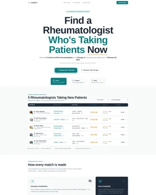 Rheumatologist Advanced Booking Website Template