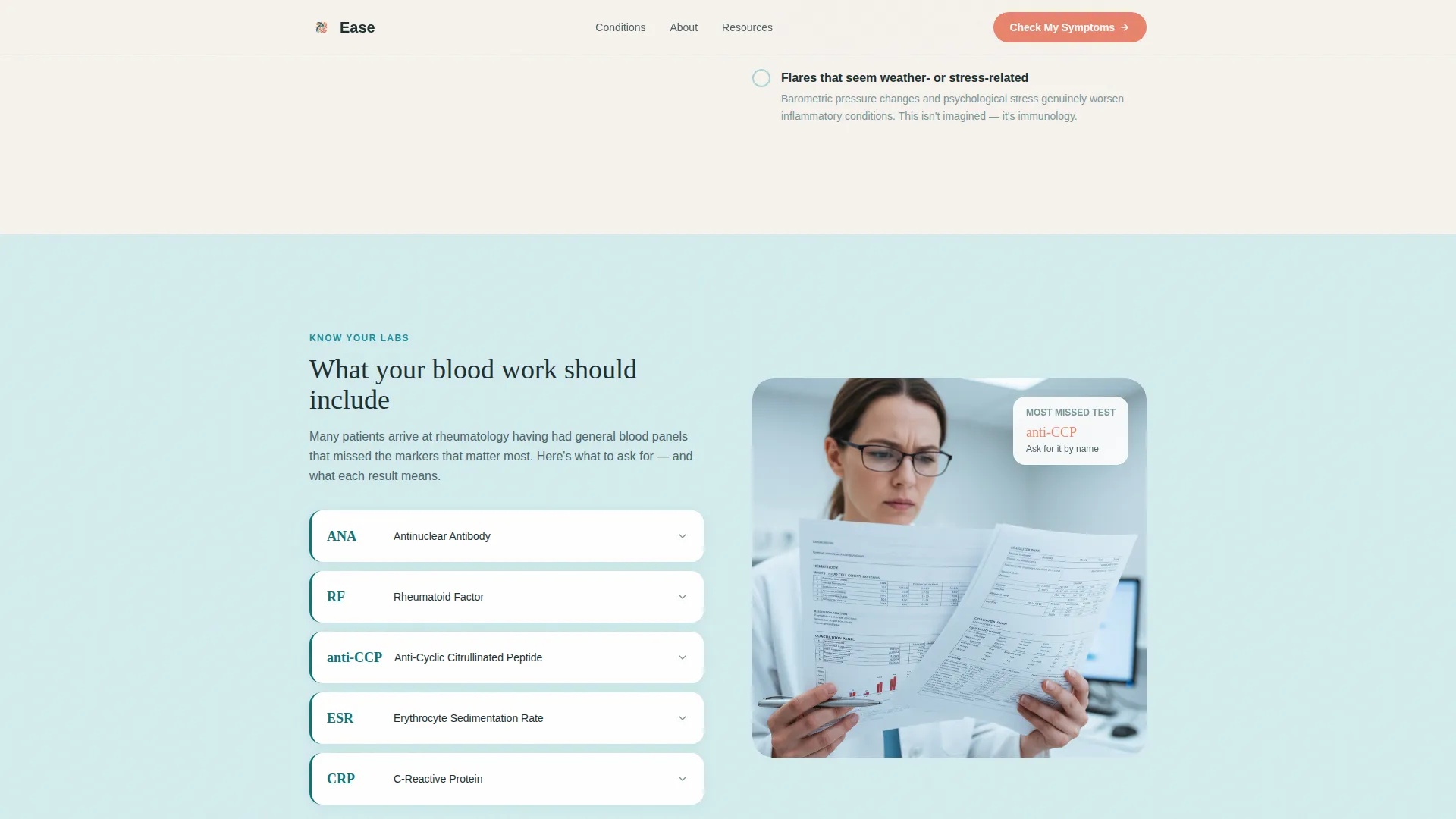 Rheumatology Medicine Booking Website Template
