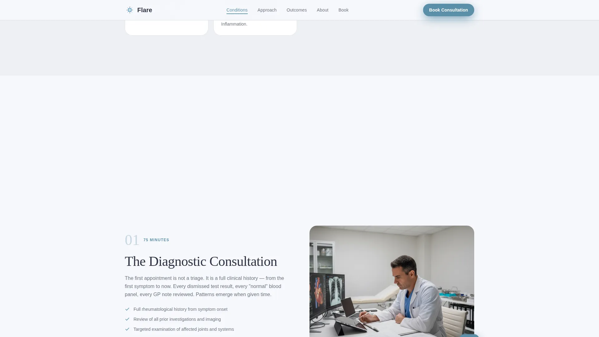 Rheumatology Medicine Specialist Booking Website Template