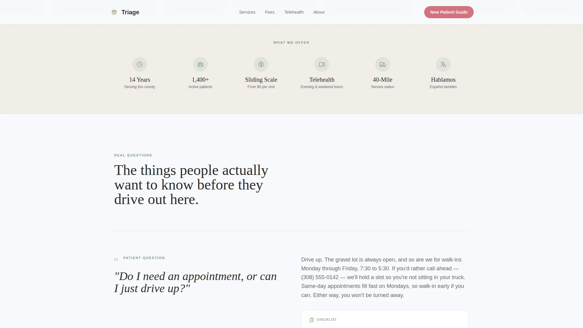 Urgent Care & Walk-In FAQ Website Template